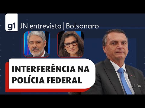 Bolsonaro responde a pergunta sobre interferência na Polícia Federal em entrevista ao JN 8
